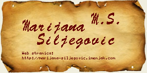 Marijana Šiljegović vizit kartica
